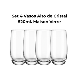 Set de 4 Vasos Altos 520 ml Maison Verre