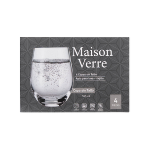 Set de 4 Copas sin Tallo 550 ml Maison Verre