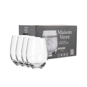 Set de 4 Copas sin Tallo 550 ml Maison Verre