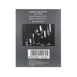 Set de 4 Copas de Vino Cristal 450 ml Maison Verre
