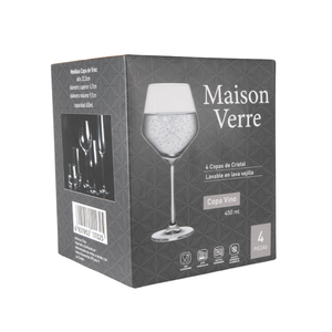 Set de 4 Copas de Vino Cristal 450 ml Maison Verre