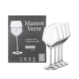 Set de 4 Copas de Vino Cristal 450 ml Maison Verre