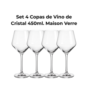 Set de 4 Copas de Vino Cristal 450 ml Maison Verre