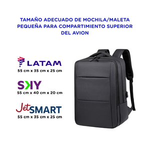 Mochila Viaje 24L Impermeable Negro H Navigator