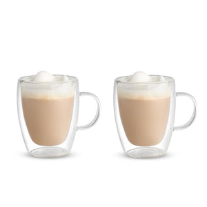 Cafetera Italiana Wayu 450 ml + 2 Tazas Térmicas Doble Pared 270 Ml
