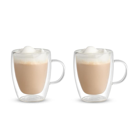 Combo 1 Prensa Francesa Glasso 1 Litro + 4 Tazas Térmicas Doble Pared 270 Ml