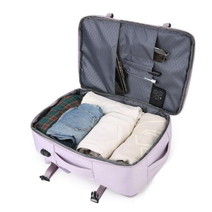 ✈️Combo 2 Mochilas de Viaje Viral XL 40L: 1 Black y 1 Lila