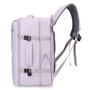 ✈️Combo 2 Mochilas Viaje Viral XL. 1 Black 38L Impermeable y 1 Lila 40L. Expandibles. Navigator