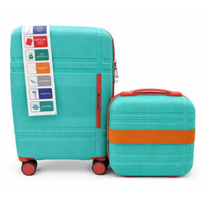 Set Maleta De Cabina + Neceser Turquesa/Rose Marksman