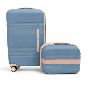 Set Maleta De Cabina + Neceser Light Blue/Rose Marksman