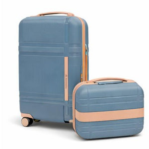 Set Maleta De Cabina + Neceser Light Blue/Rose Marksman