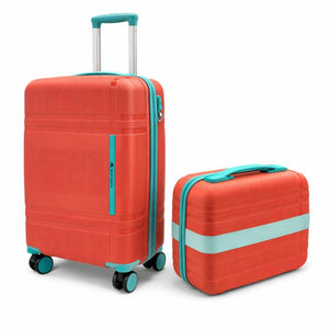 Set Maleta De Cabina + Neceser Orange/Turquesa Marksman