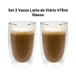 Set 2 Vasos Latte 473 Ml Glasso