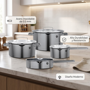 Batería De Cocina 7 piezas 550-7SS Wens
