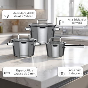 Bateria de Cocina 6 piezas 710-6SS