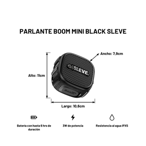 Parlante Boom Mini Black Sleve