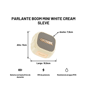Parlante Boom Mini White Cream Sleve