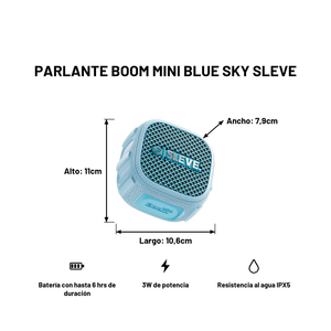Parlante Boom Mini Blue Sky Sleve