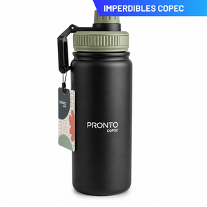 Botella Térmica Pronto Manía Negra 550 ml