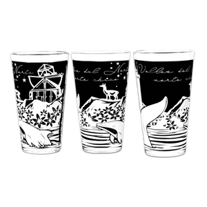 Set de 3 Vasos de Vidrio 450ml Colección Chile Pack 1. PRI26