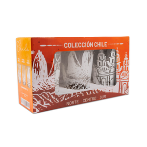 Set de 3 Vasos de Vidrio 450ml Colección Chile Pack 1. PRI26