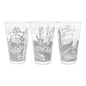 Set de 3 Vasos de Vidrio 450ml Colección Chile Pack 1. PRI26