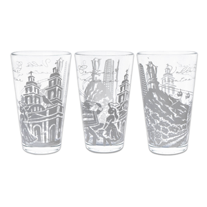 Set de 3 Vasos de Vidrio 450ml Colección Chile Pack 1. PRI26