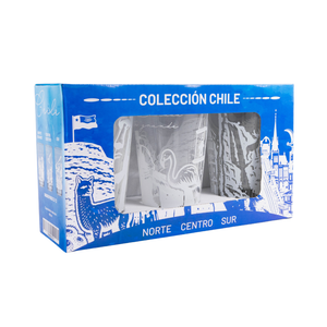 Set de 3 Vasos de Vidrio 450ml Colección Chile Pack 2. PRI26