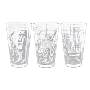 Set de 3 Vasos de Vidrio 450ml Colección Chile Pack 2. PRI26