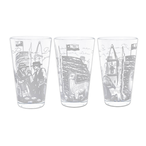 Set de 3 Vasos de Vidrio 450ml Colección Chile Pack 2. PRI26