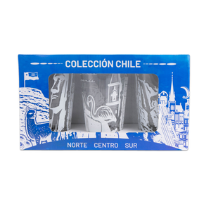 Set de 3 Vasos de Vidrio 450ml Colección Chile Pack 2. PRI26