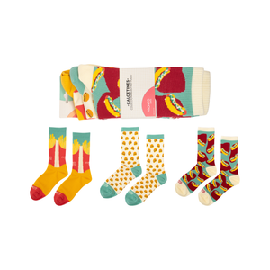 Pack 3 Pares Calcetines Coleccionables Fast Food Tejido Rib Pronto Copec