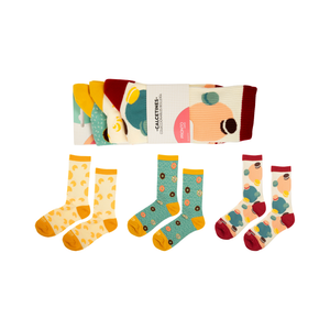 Pack 3 Pares Calcetines Coleccionables Bollería Tejido Rib Pronto Copec