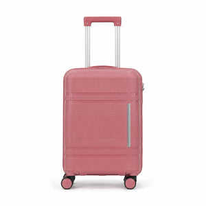 Combo 3 Maletas Premium Marksman Rosadas Mediana 24", Cabina 20" y Grande 28"