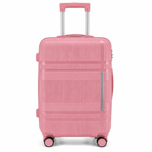 Combo 3 Maletas Premium Marksman Rosadas Mediana 24", Cabina 20" y Grande 28"