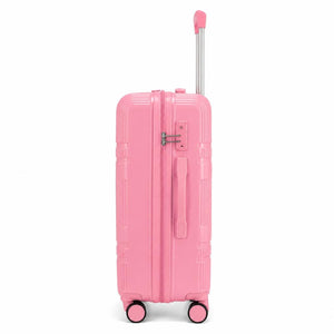 Combo 3 Maletas Premium Marksman Rosadas Mediana 24", Cabina 20" y Grande 28"