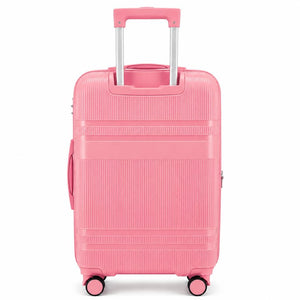 Combo 3 Maletas Premium Marksman Rosadas Mediana 24", Cabina 20" y Grande 28"