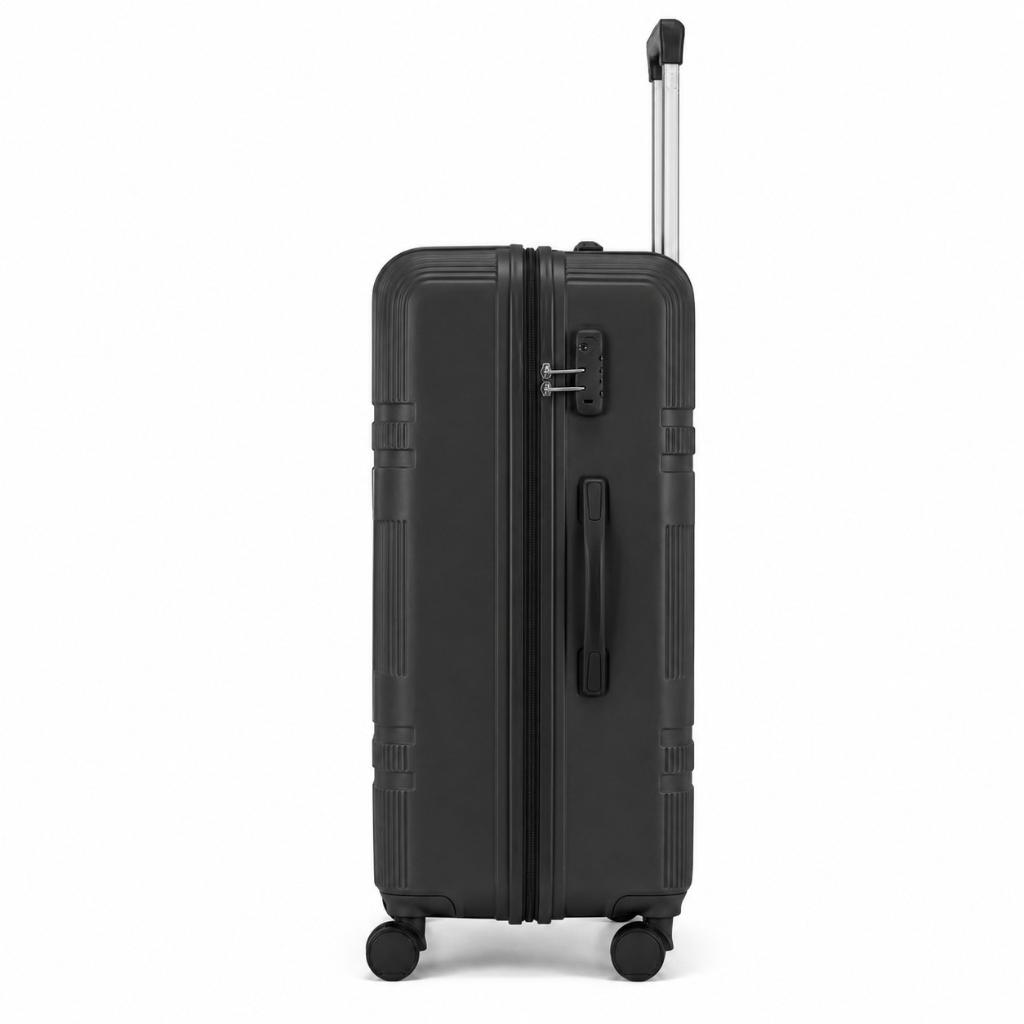 Combo 3 Maletas Premium Marksman Negras Cabina 20", Mediana 24" y Grande 28"