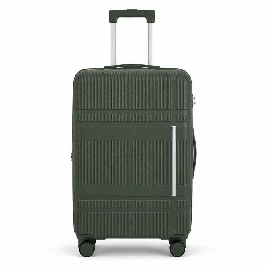 Combo 3 Maletas Premium Marksman Verdes Grande 28", Mediana 24" y Cabina 20"
