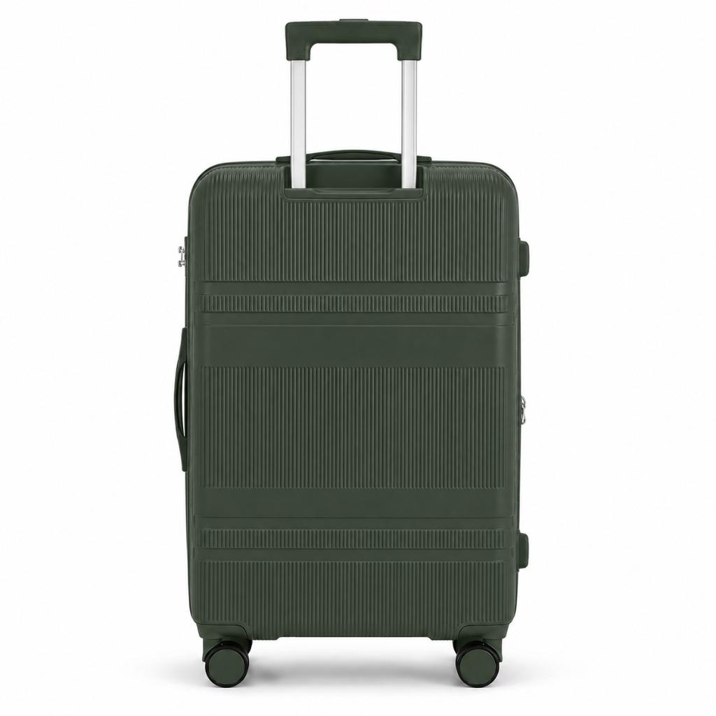 Combo 3 Maletas Premium Marksman Verdes Grande 28", Mediana 24" y Cabina 20"