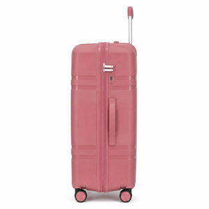 Combo 3 Maletas Premium Marksman Rosadas Mediana 24", Cabina 20" y Grande 28"