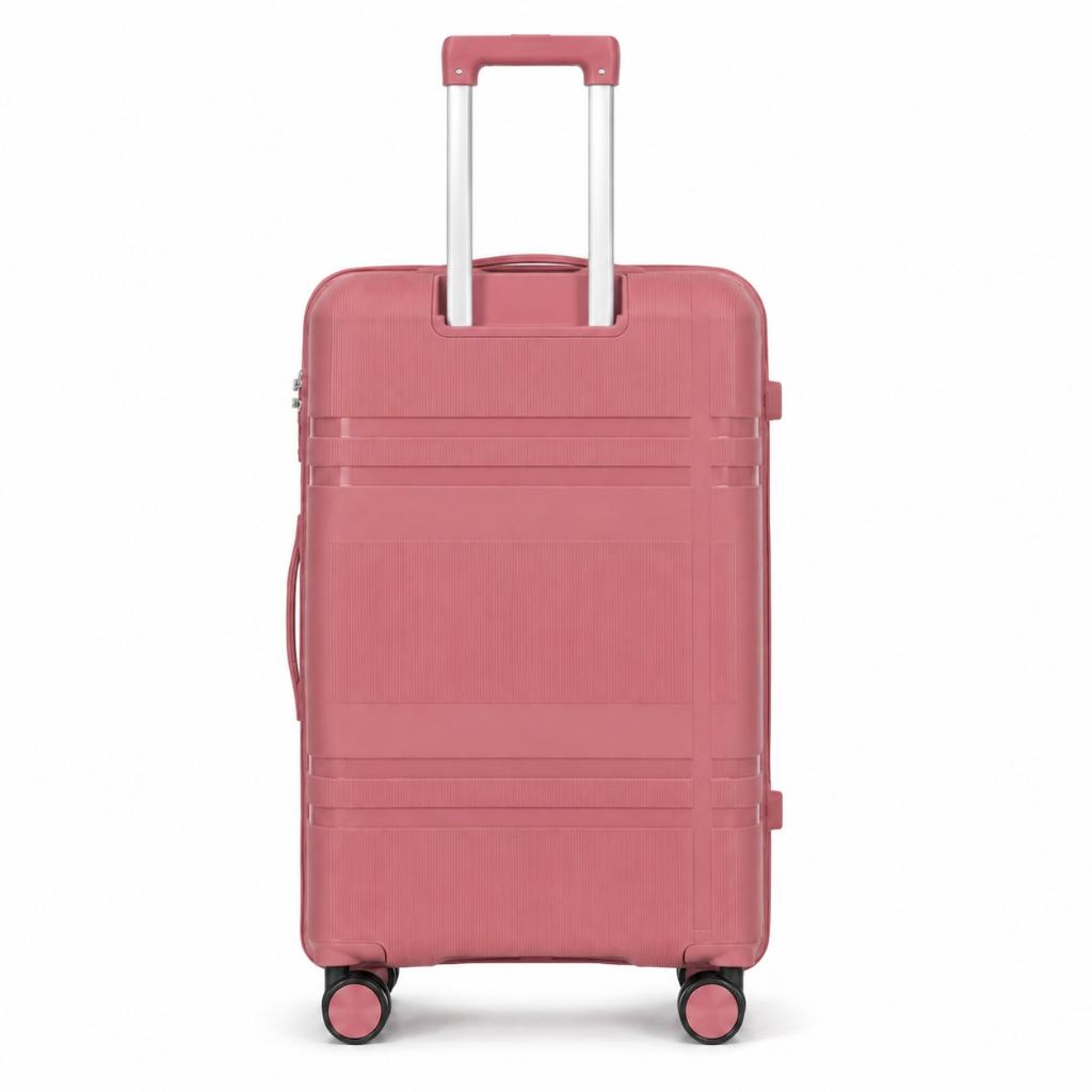 Combo 3 Maletas Premium Marksman Rosadas Mediana 24", Cabina 20" y Grande 28"