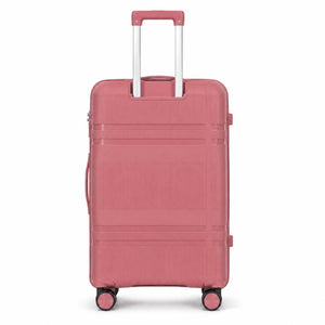 Combo 3 Maletas Premium Marksman Rosadas Mediana 24", Cabina 20" y Grande 28"