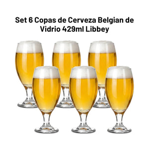 Set de 6 Copas de Cerveza Belgian 429 ml Libbey