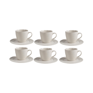 Set de 6 Tazas y 6 Platillos de Porcelana London Decoexpress
