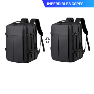 Set de 2 Mochilas de Viaje Viral T83 Expandibles hasta 38 L Negro + Negro Navigator