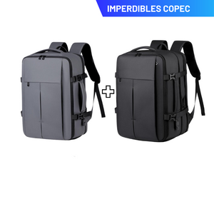Set de 2 Mochilas de Viaje Viral T83 Expandibles hasta 38 L 1 Negro + 1 Gris Navigator