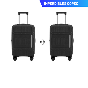 Set de 2 Maletas de Cabina 20 Pulgadas 40 L Negro + Negro Marksman