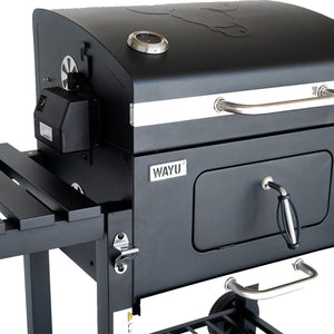 Parrilla a Carbón con Spiedo Eléctrico Negra Wayu