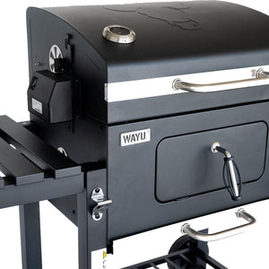 Parrilla a Carbón con Spiedo Eléctrico Negra Wayu